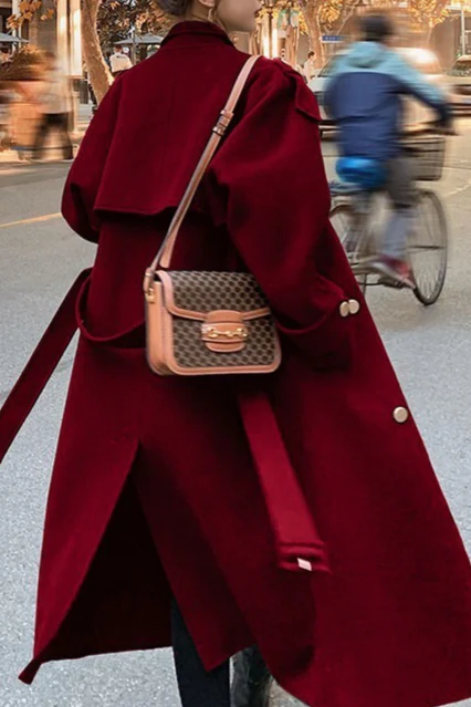 Oversized Double Breasted Overcoat - Image 3