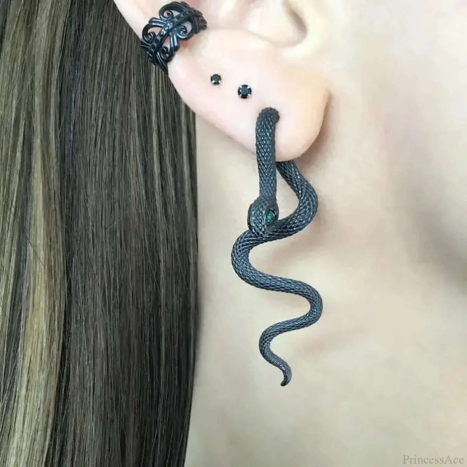 Overstated Serpent Unpredictable Dangling Earring - Image 4