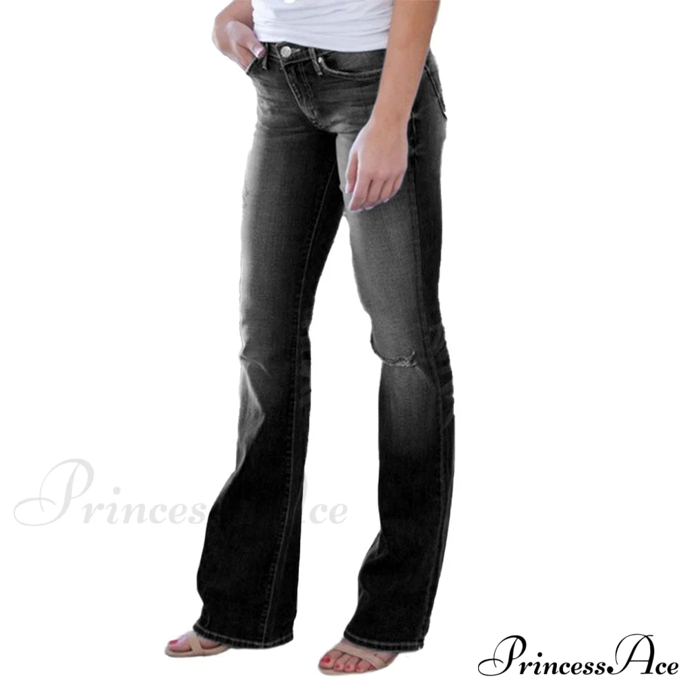 Low Rise Stretch Flared Jeans - Image 6