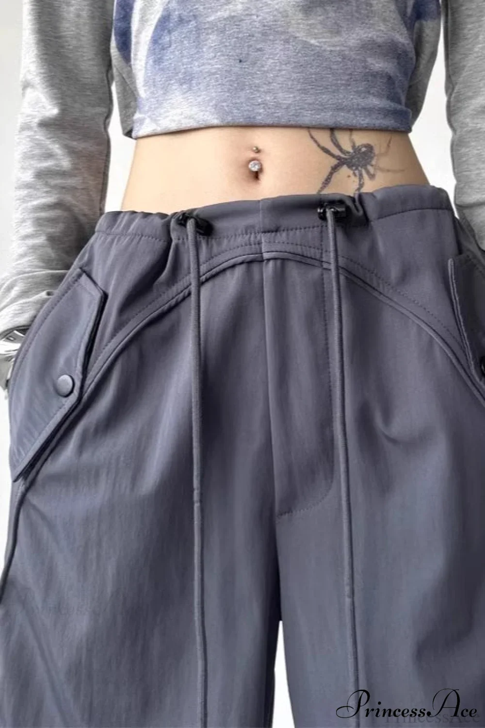 Parachute Wide-Leg Cargo Pants - Image 2