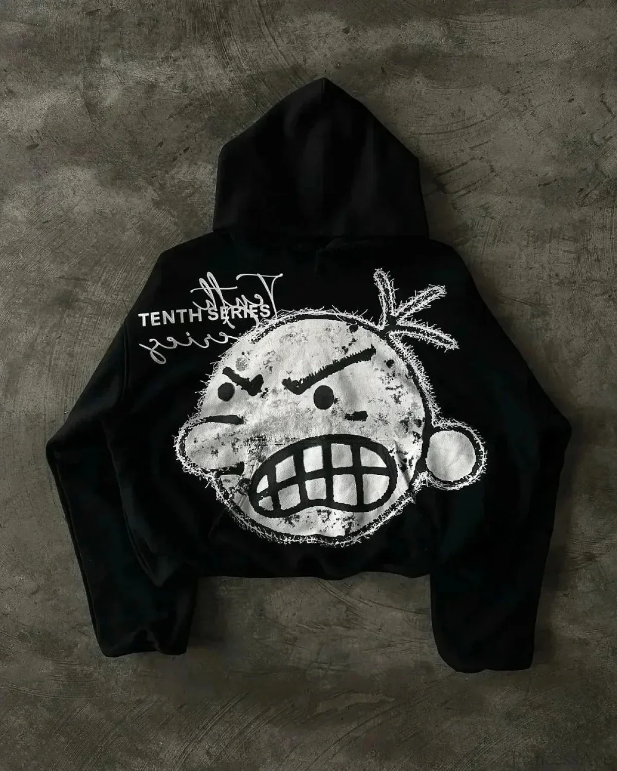 Patched Pullover Sweatshirt Hoodie