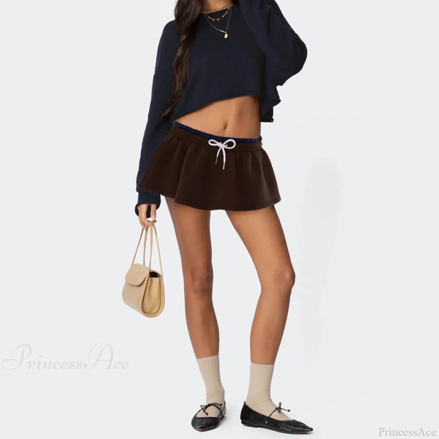 Patchwork Drawstring Beach Skirt - Image 3