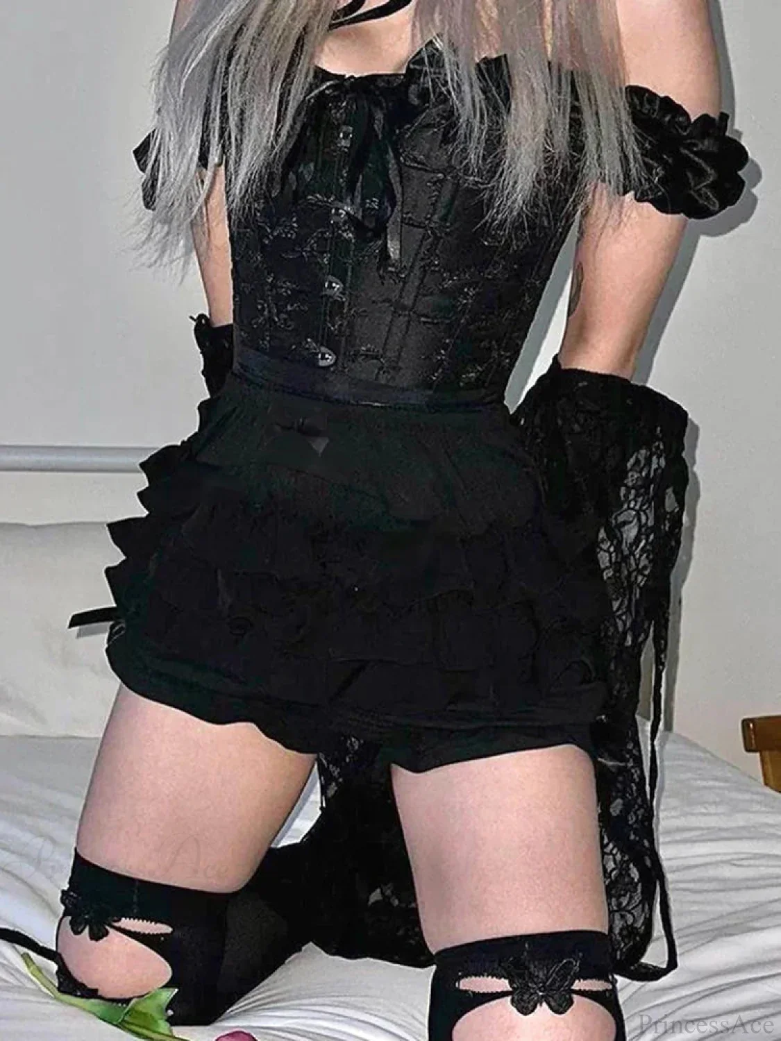 Patchwork Elevated Waist Skirt