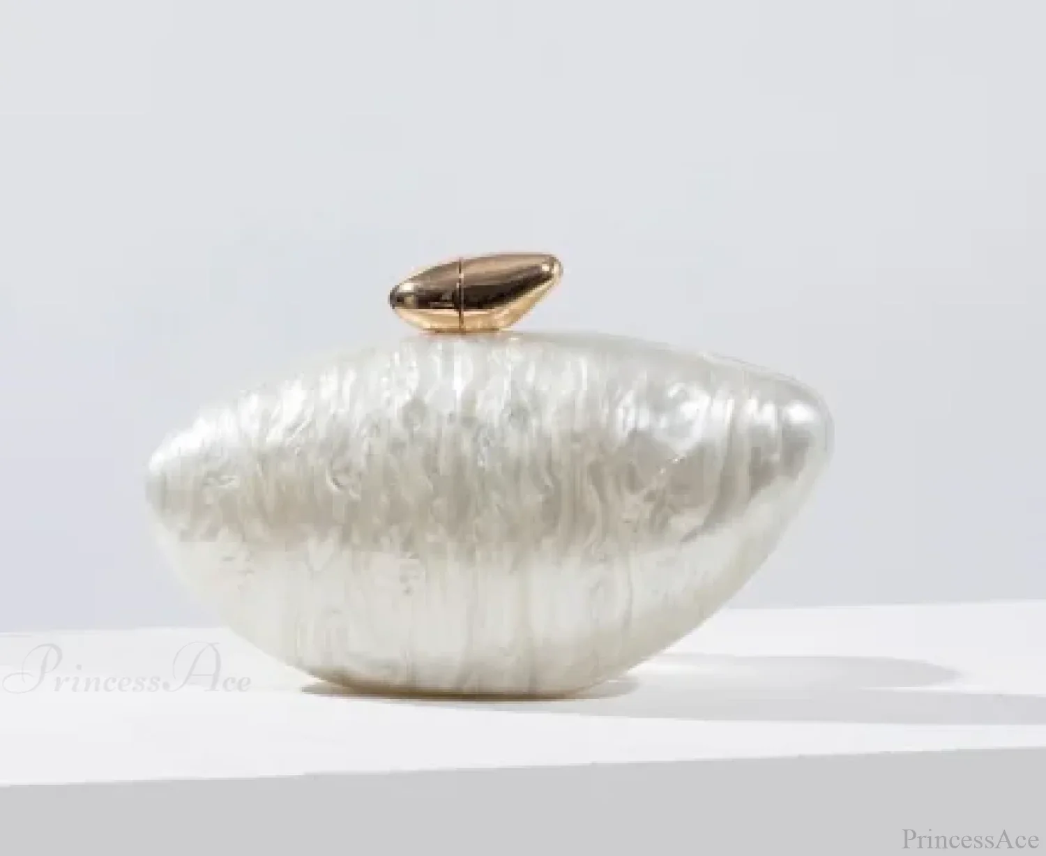 Pearl Brown Marble Acrylic Box Evening Clutch Bag - Image 17