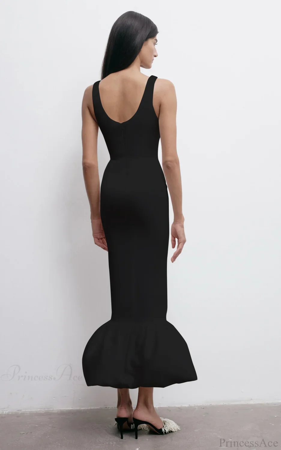 Pearl Flower Midi Mermaid Party Dress - Image 2