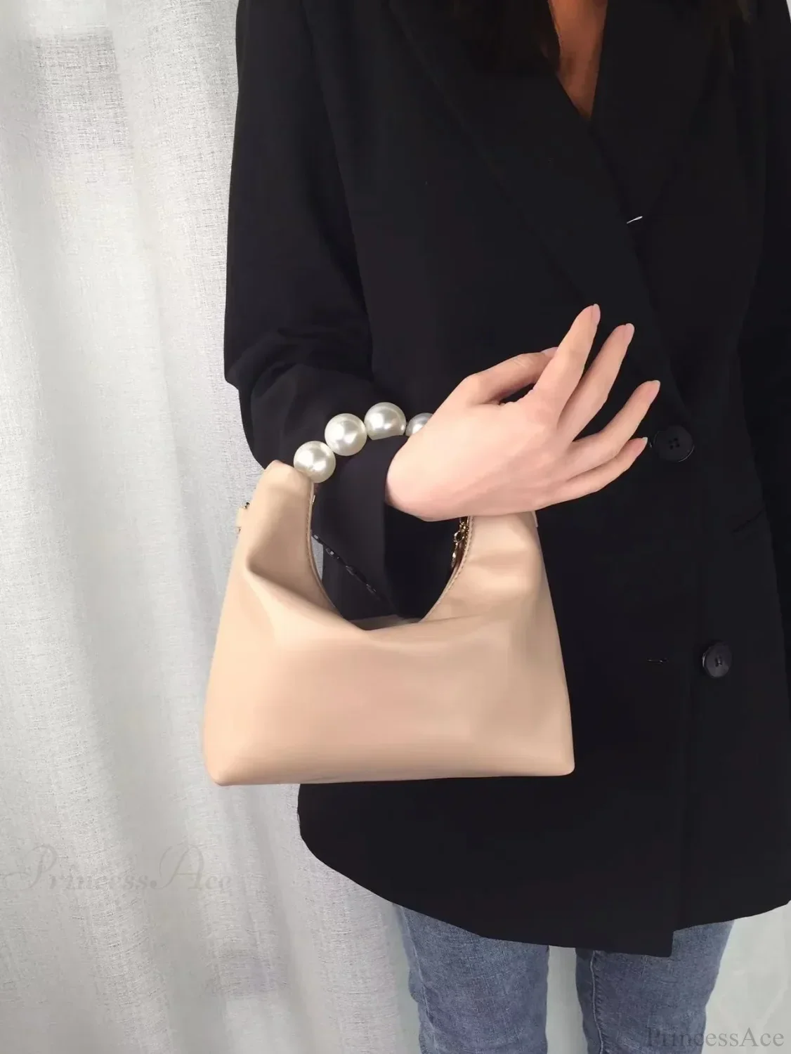 Pearl Handle Fashion Women Clutch Bag - Image 7