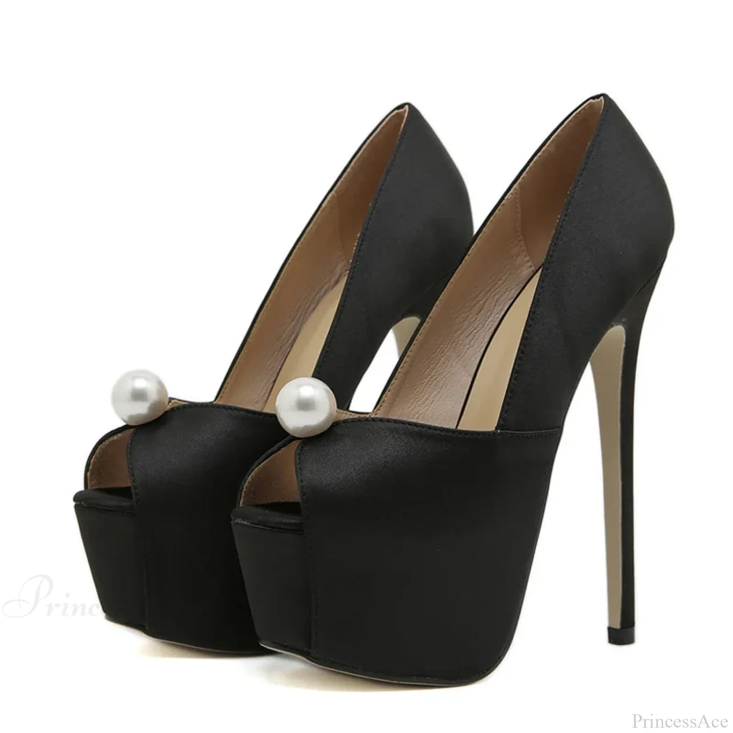 Pearl Nightclub Silk Platform Party Peep-Toe Cozy StripperFashionable Sexy High Heel - Image 6