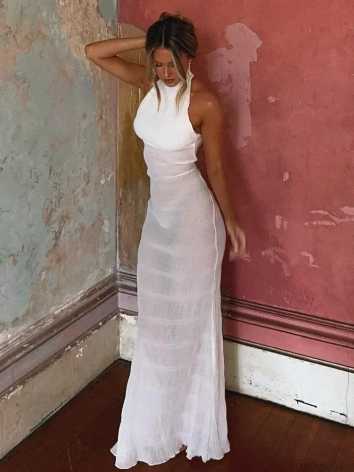 Perspective Backless Vacation Dress - Image 2