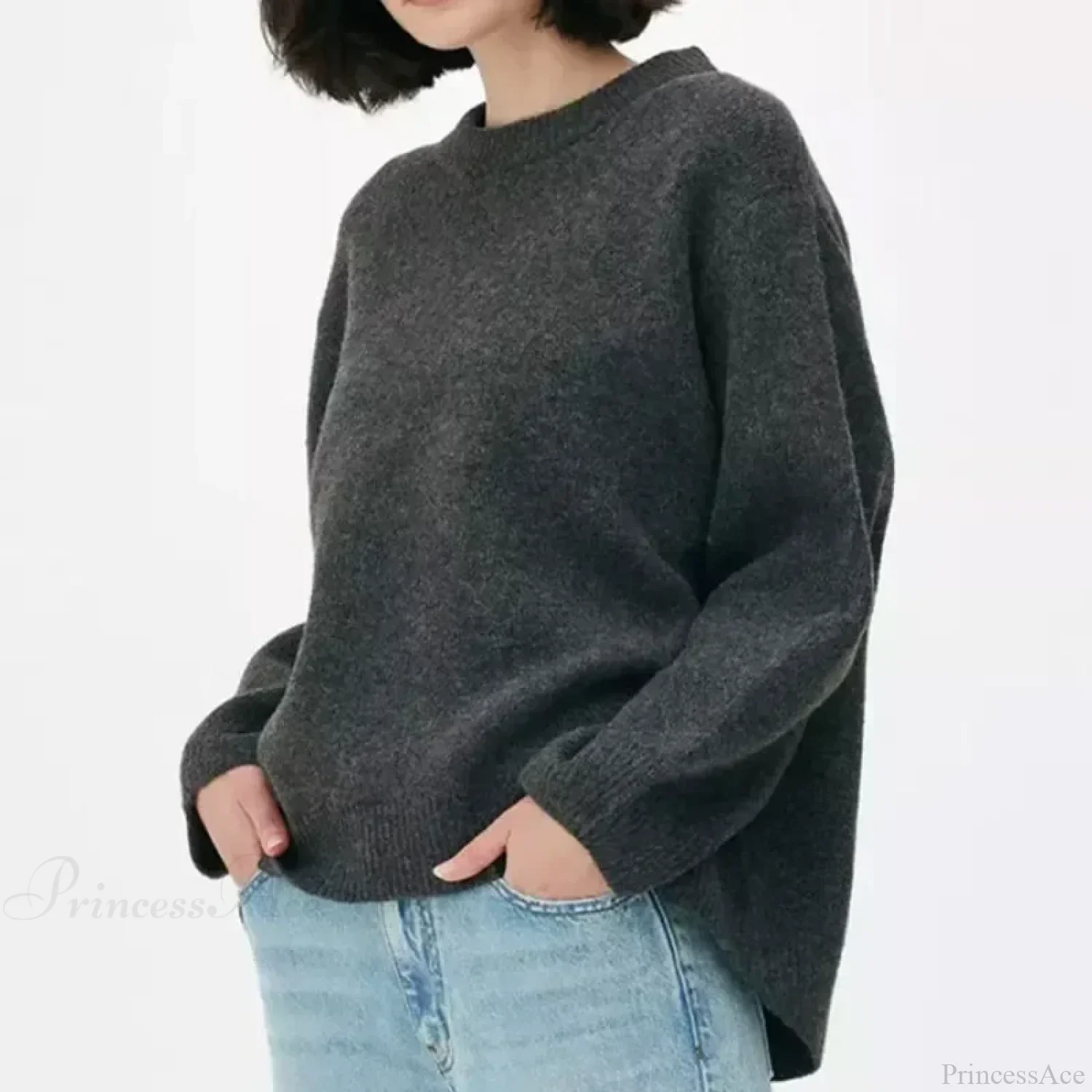 Pink Streetwear O-neck Sweater - Image 5