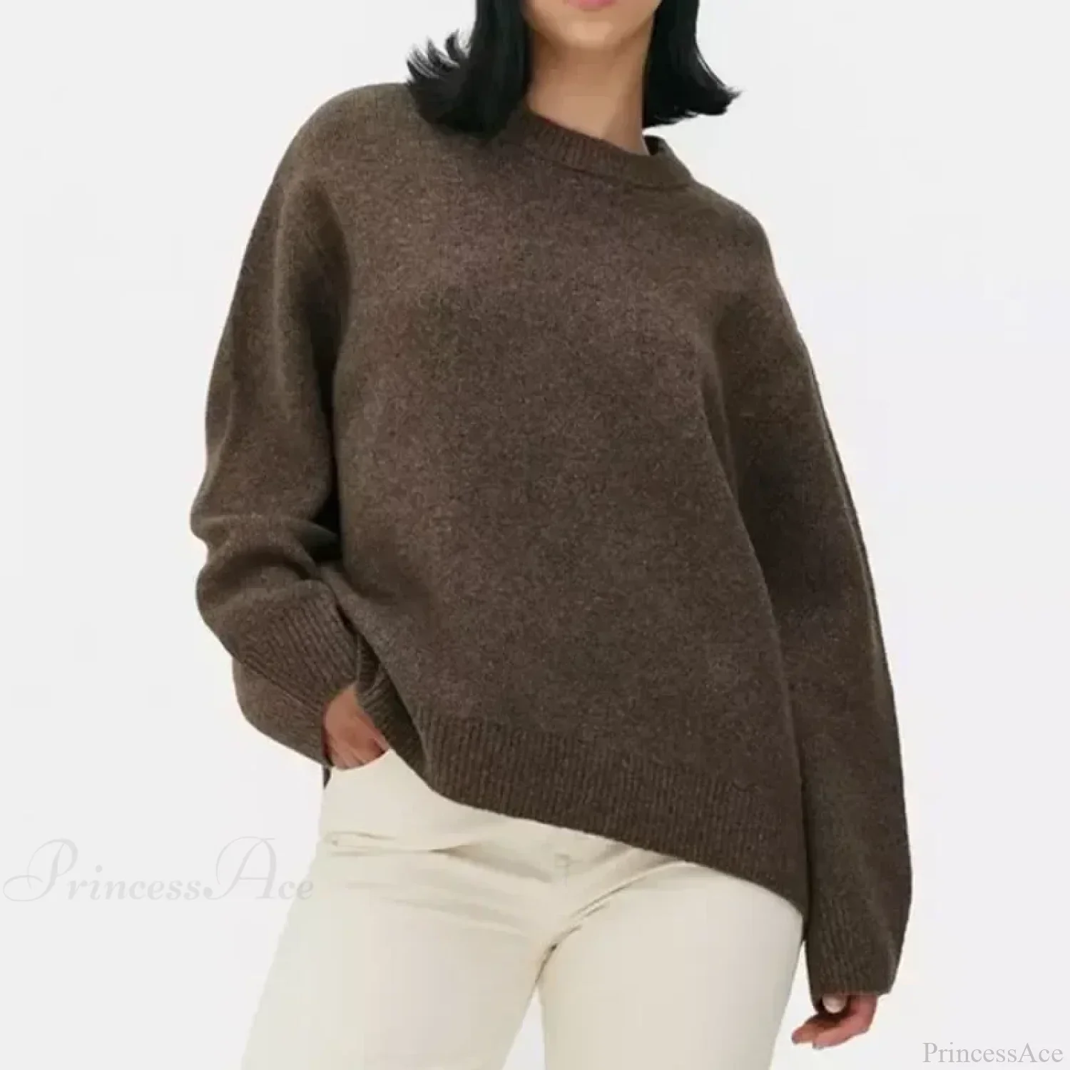 Pink Streetwear O-neck Sweater - Image 8