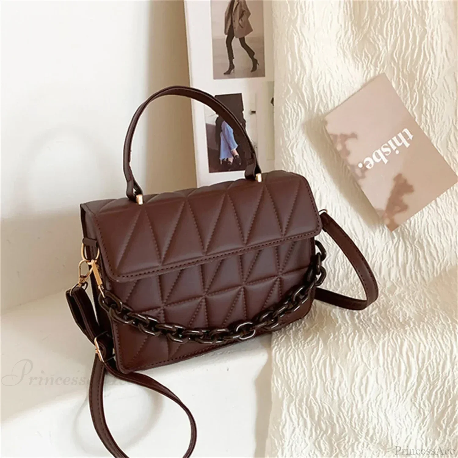 Plaid Chain Crossbody Bag Brand Designer - Image 8