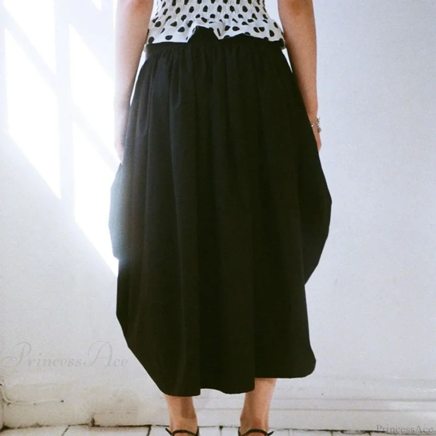 Plaid Drawstring Maxi Skirt - Image 7