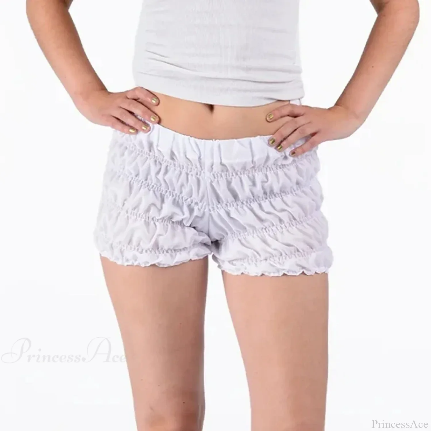 Plaid Frill Tiered Low-Rise Short - Image 7