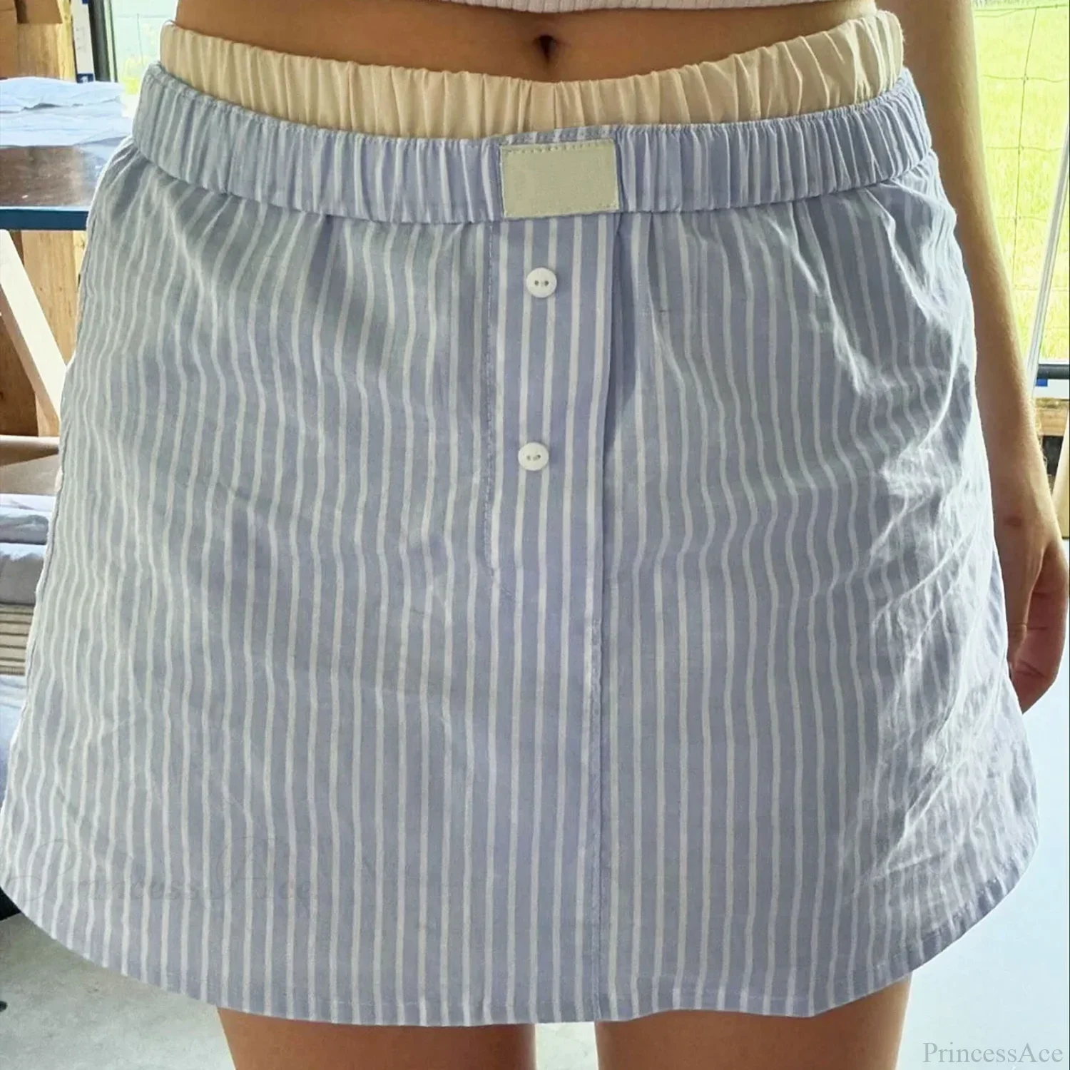 Plaid Gingham Low Rise Skirt - Image 6