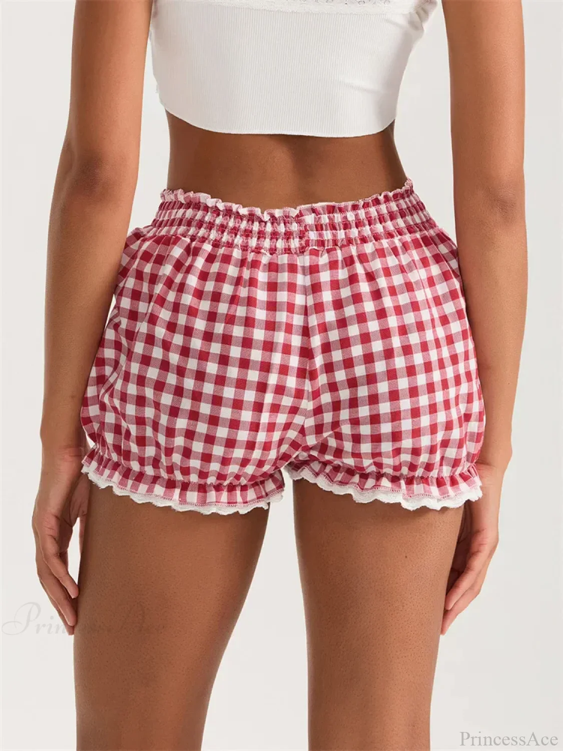 Plaid Lace Ruffle Bloomer Short - Image 2