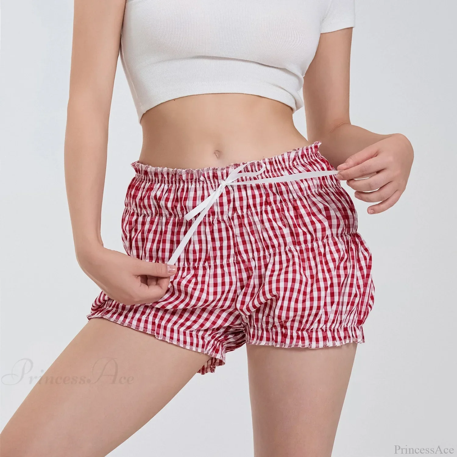 Plaid Ruffled Pajama Bloomer Short - Image 3