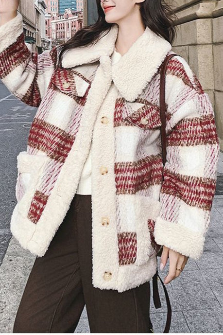 Plaid Sherpa Jacket