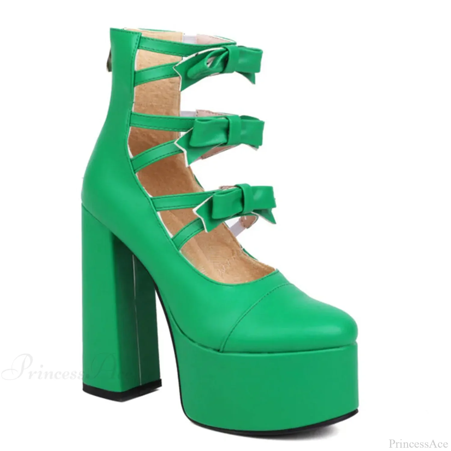 Platform Tall Heels Summer Cutout Dark Boot - Image 6