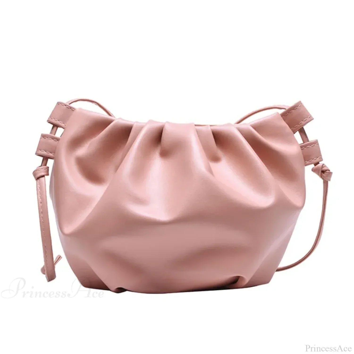 Pleated Mini Zipper Cloud Crossbody Bag - Image 8