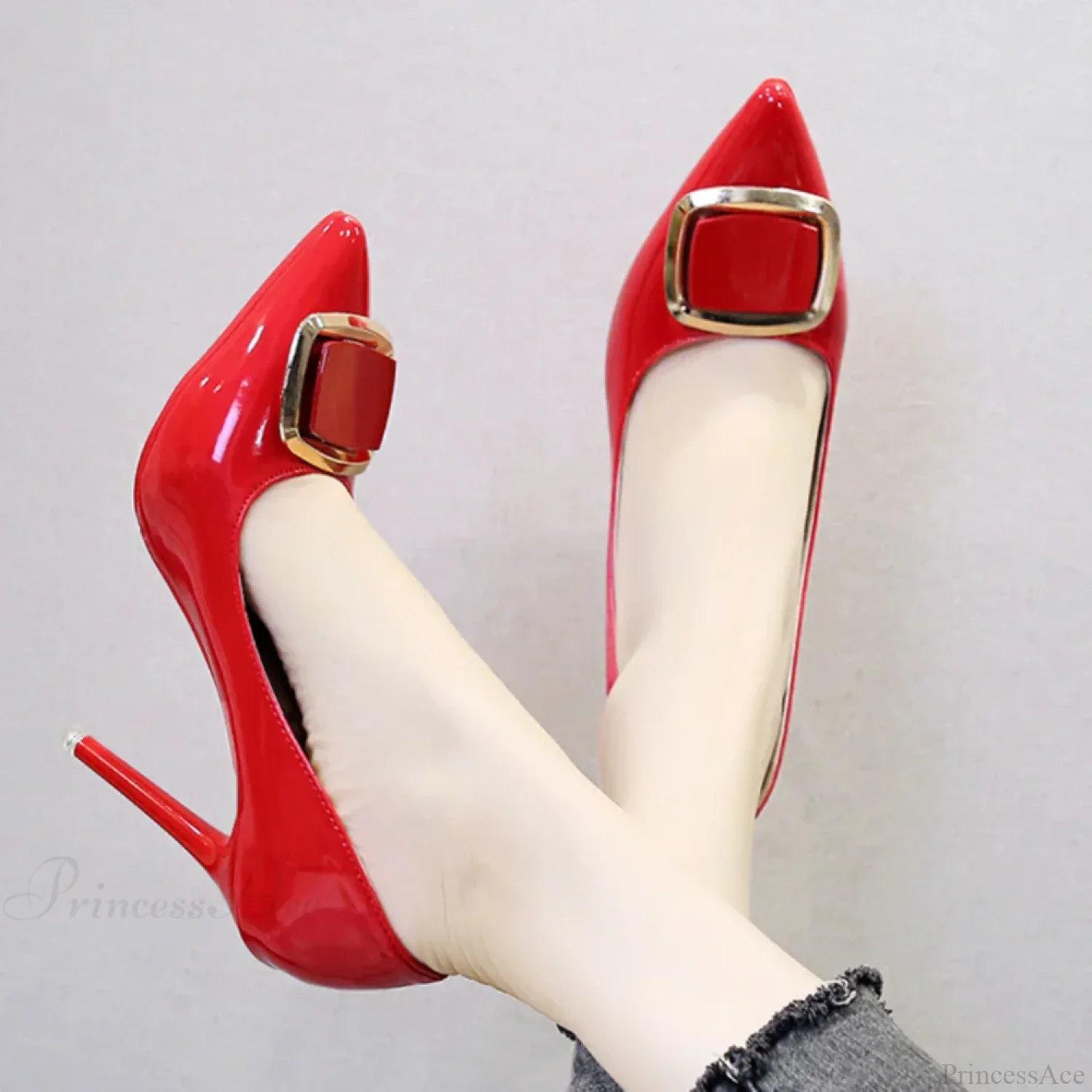 Plus SizeFashion Pointed Platform Patent Leather Dress High Heels Pumps High Heel - Image 6