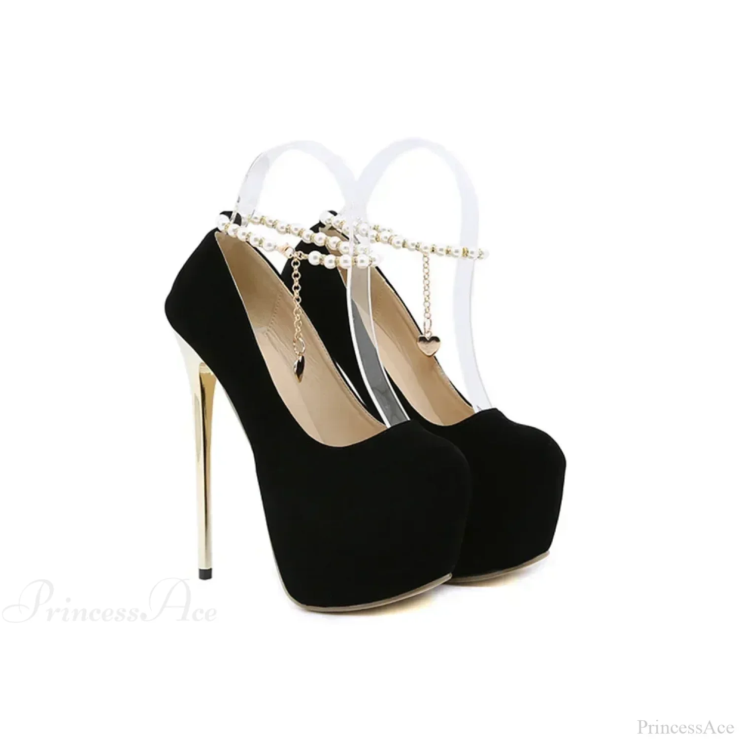 Pointed Patent Leather Sandals Transparent Pvc Strap Thin High Heels Stripper Pole Dance High Heel - Image 5
