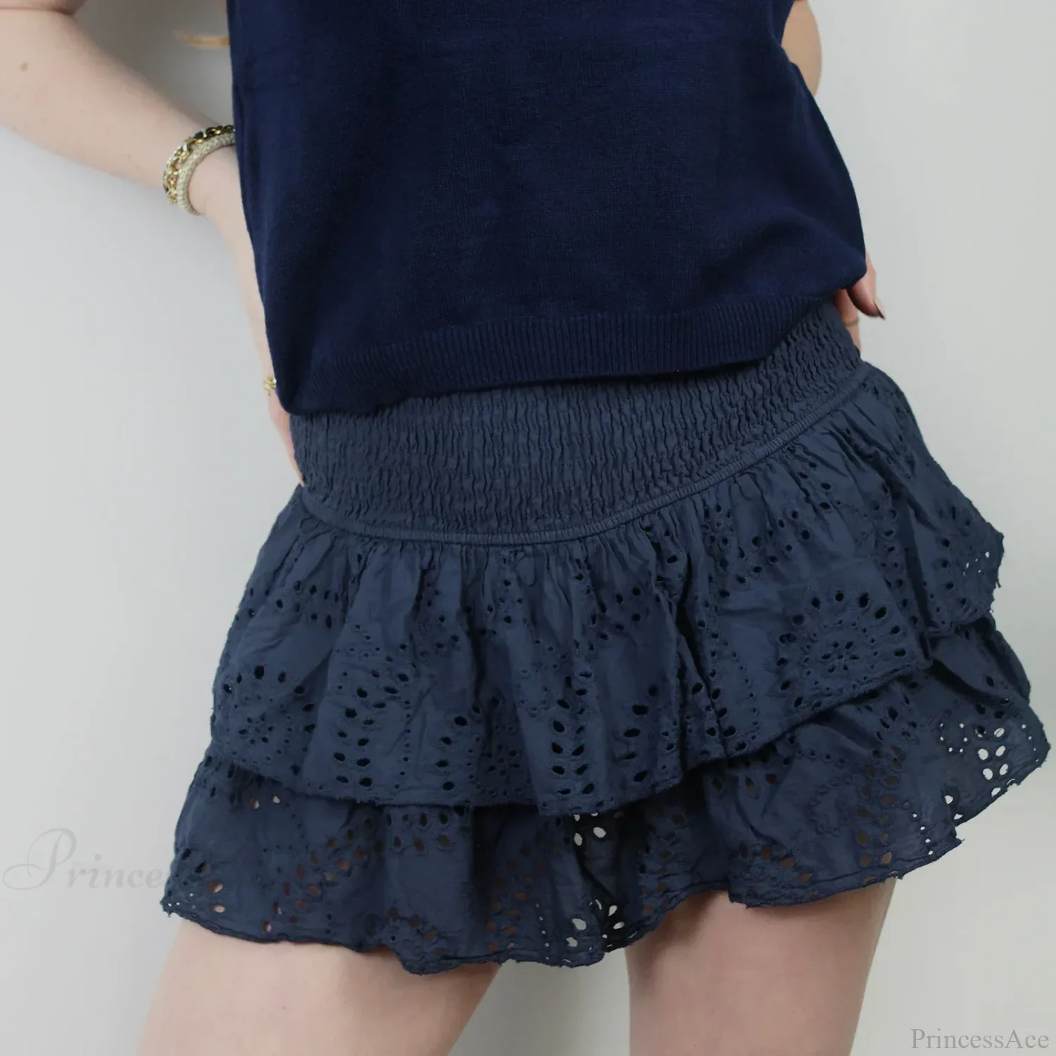 Pointelle Layered Ruffle Skirt - Image 6