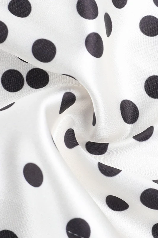 Polka Dot Halter Bodycon Mini Dress - Image 4