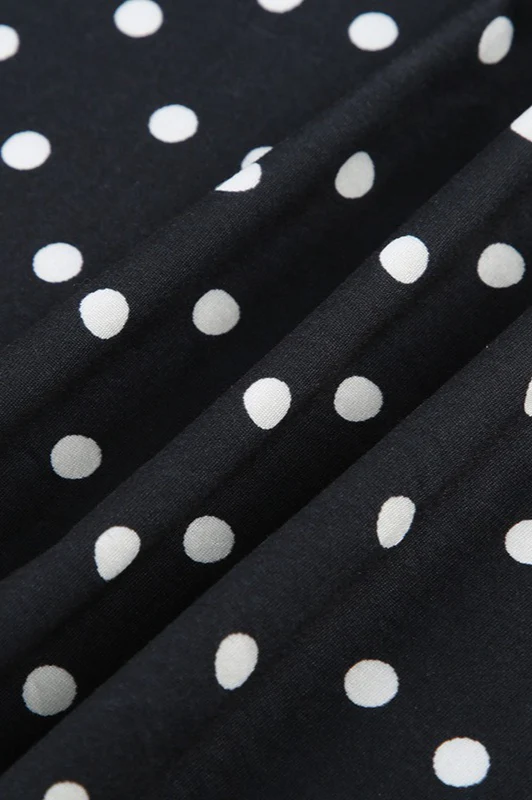 Polka Dot Mesh A-Line Mini Dress - Image 4