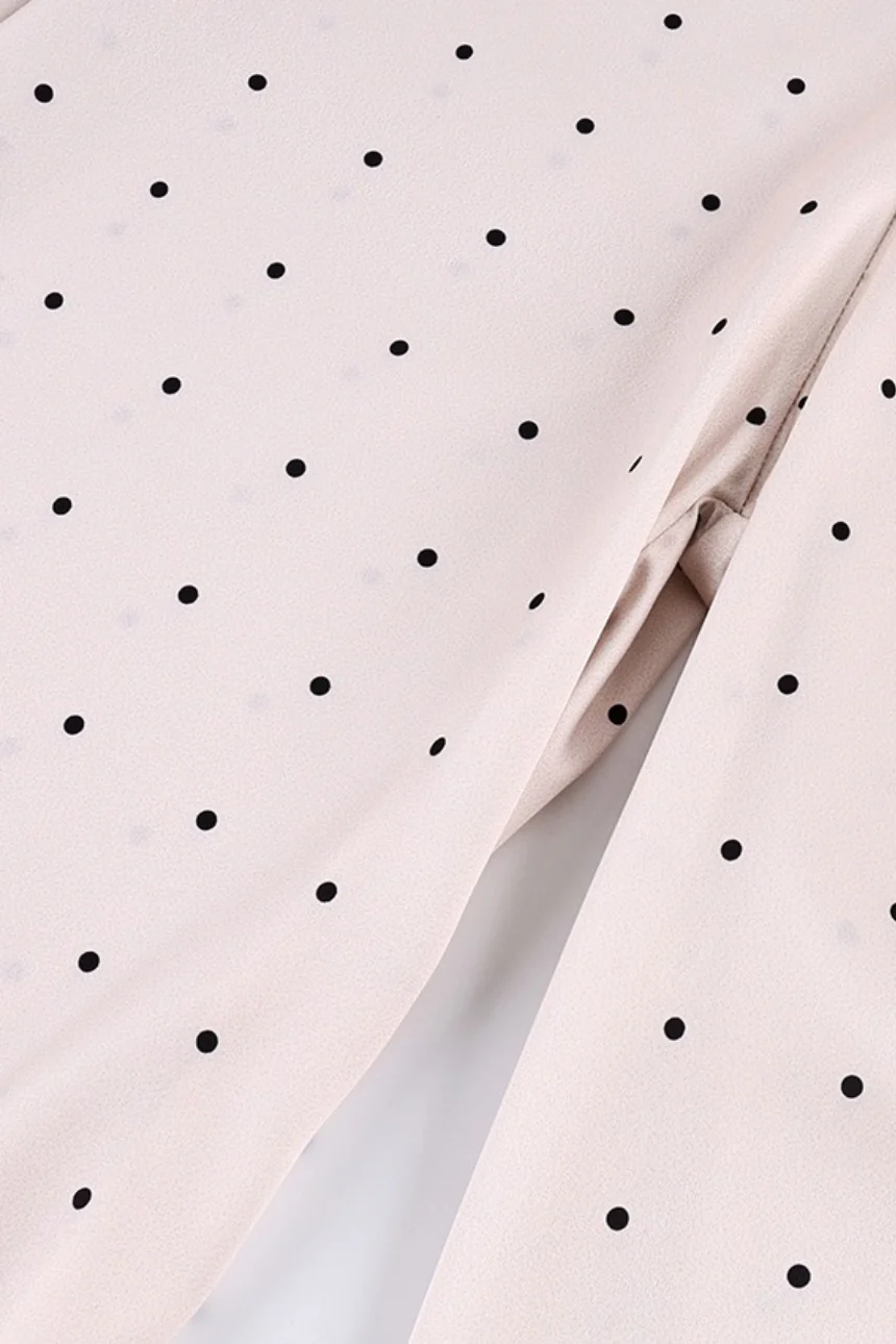 Polka Dot Satin Loose Pants - Image 5
