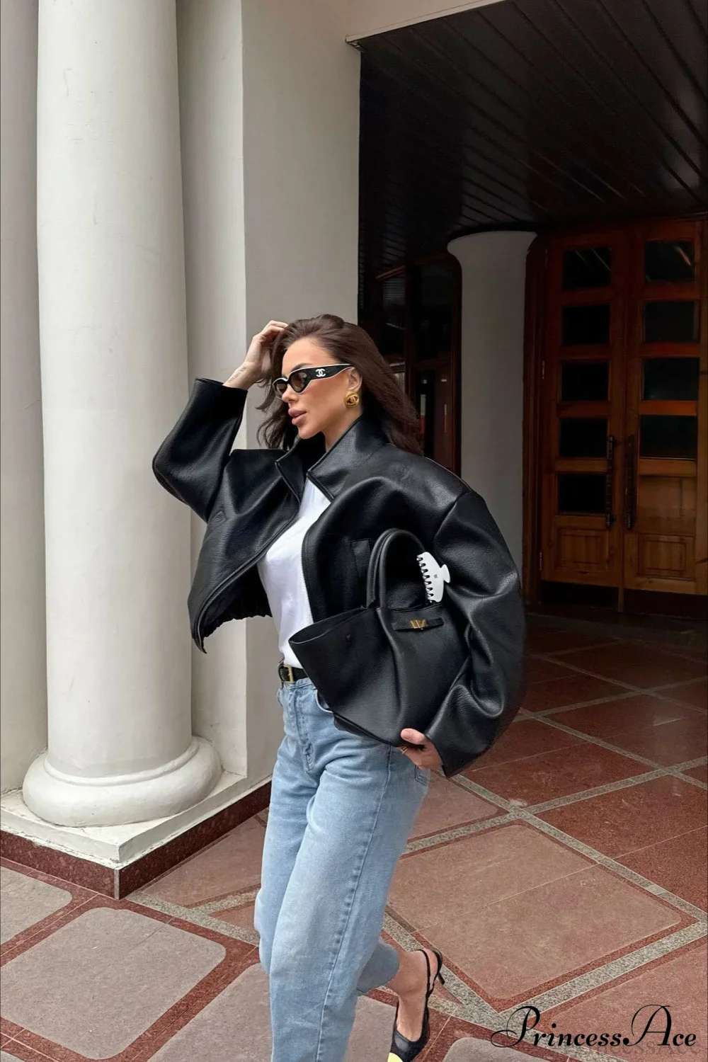 Premium Black PU Leather Jacket Coat - Image 4