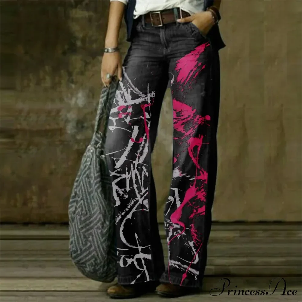 Vintage Style Loose Wide Leg Streetwear Denim Jean - Image 10
