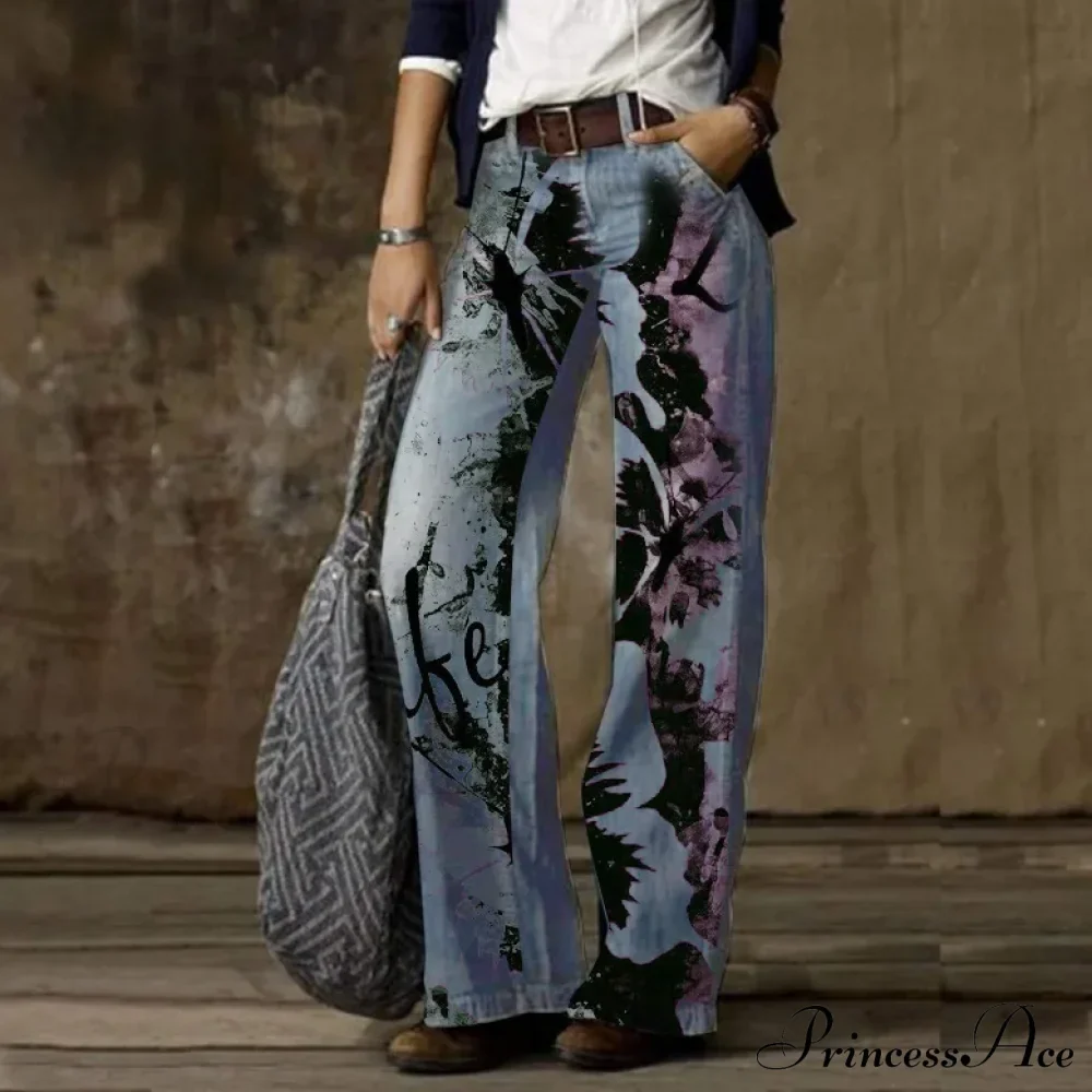 Vintage Style Loose Wide Leg Streetwear Denim Jean - Image 11