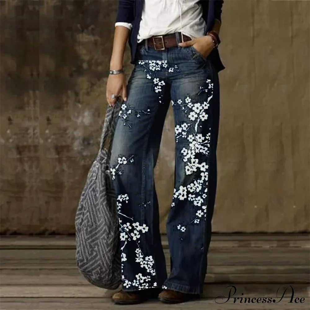 Vintage Style Loose Wide Leg Streetwear Denim Jean - Image 6