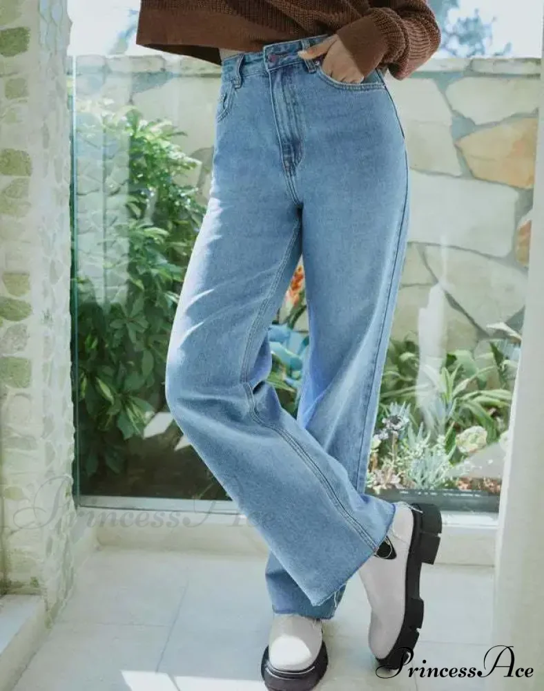 New Casual For Women High Waist Loose Denim Straight Leg Fashion Street Female Jean - Image 3