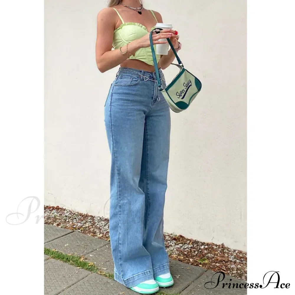 Casual Women's Flare High Waisted for Woman Streetwear Flared Denim Spring Summer Jean - Image 5