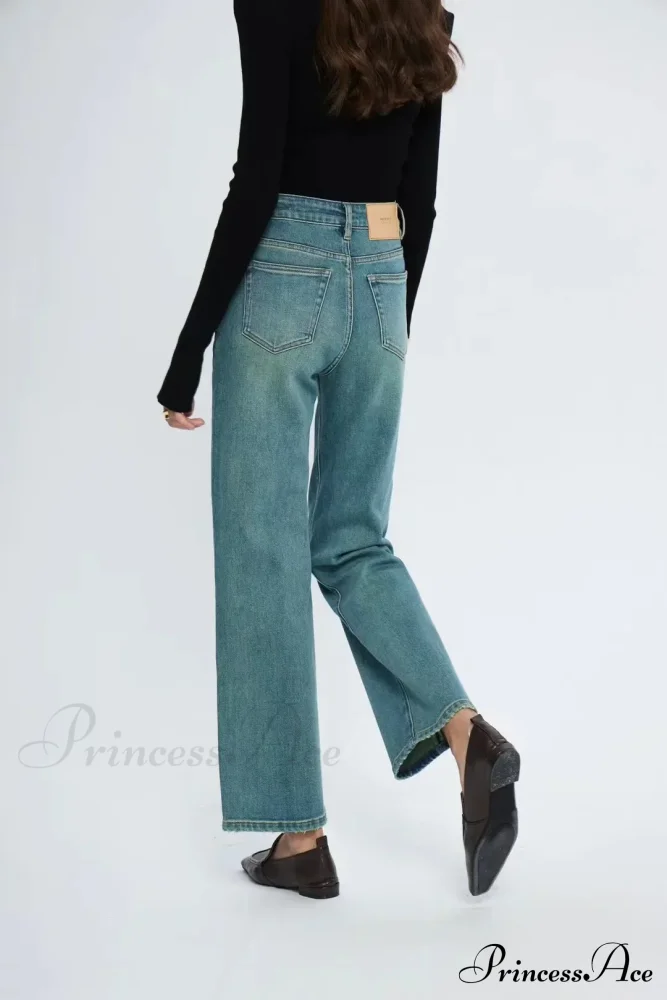 Straight Leg Denim Pant New Korean Straight Woman Female Spring Jean