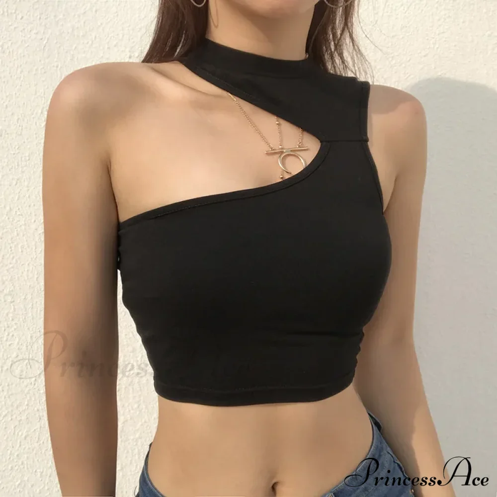 Summer Sleeveless Slim Black Tanks Crop Top - Image 6