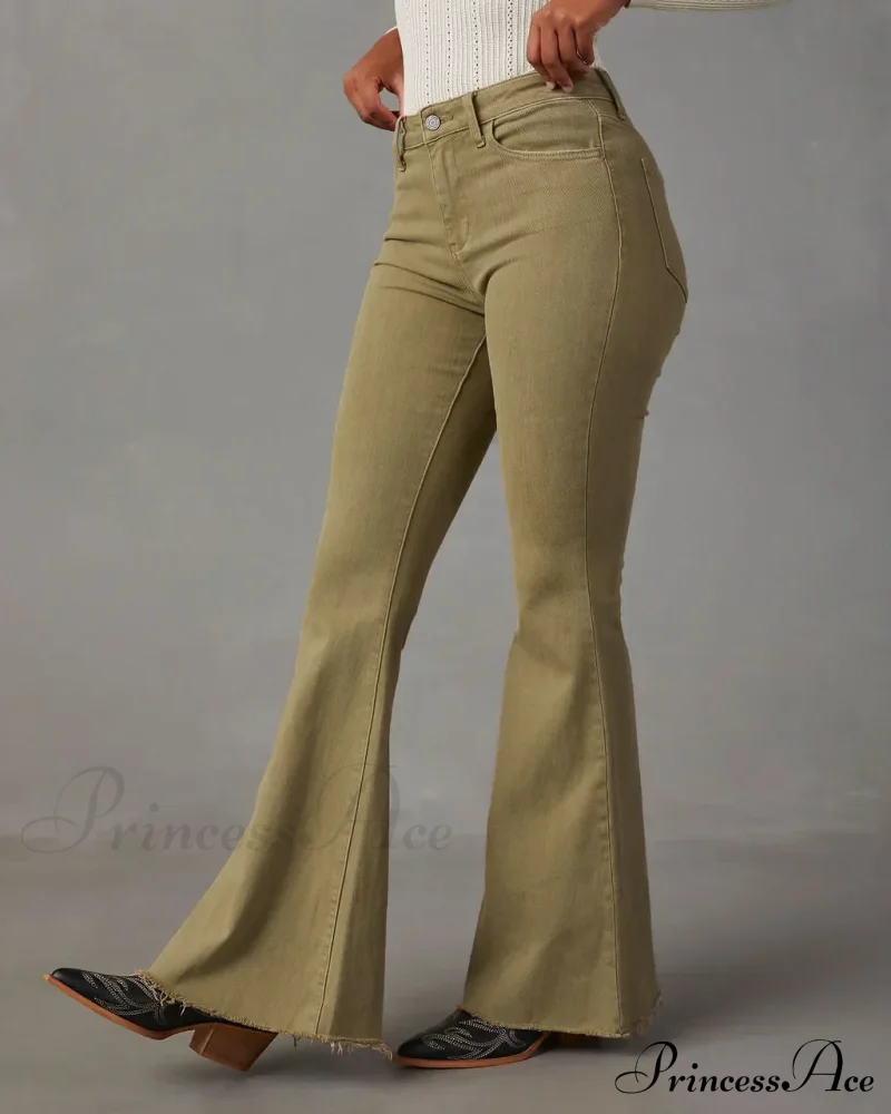 Fashion Flare Women Streetwear 90s Vintage Wide Leg Denim Pantalones Mujer Pantalon Femme Camel Clothes Jean - Image 2