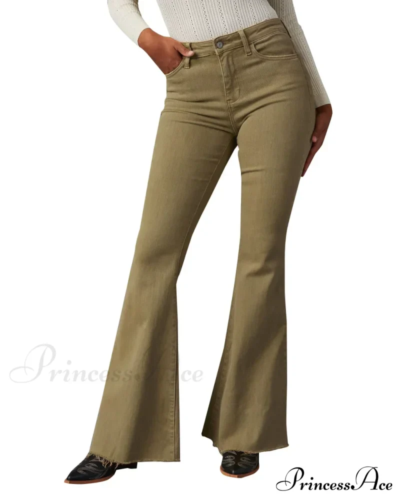 Fashion Flare Women Streetwear 90s Vintage Wide Leg Denim Pantalones Mujer Pantalon Femme Camel Clothes Jean - Image 3