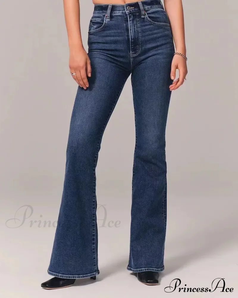 Stretch High Waist Slimming Skinny Flare Women's Casual Fashion Slim fit Small Summer New Jean - Image 2