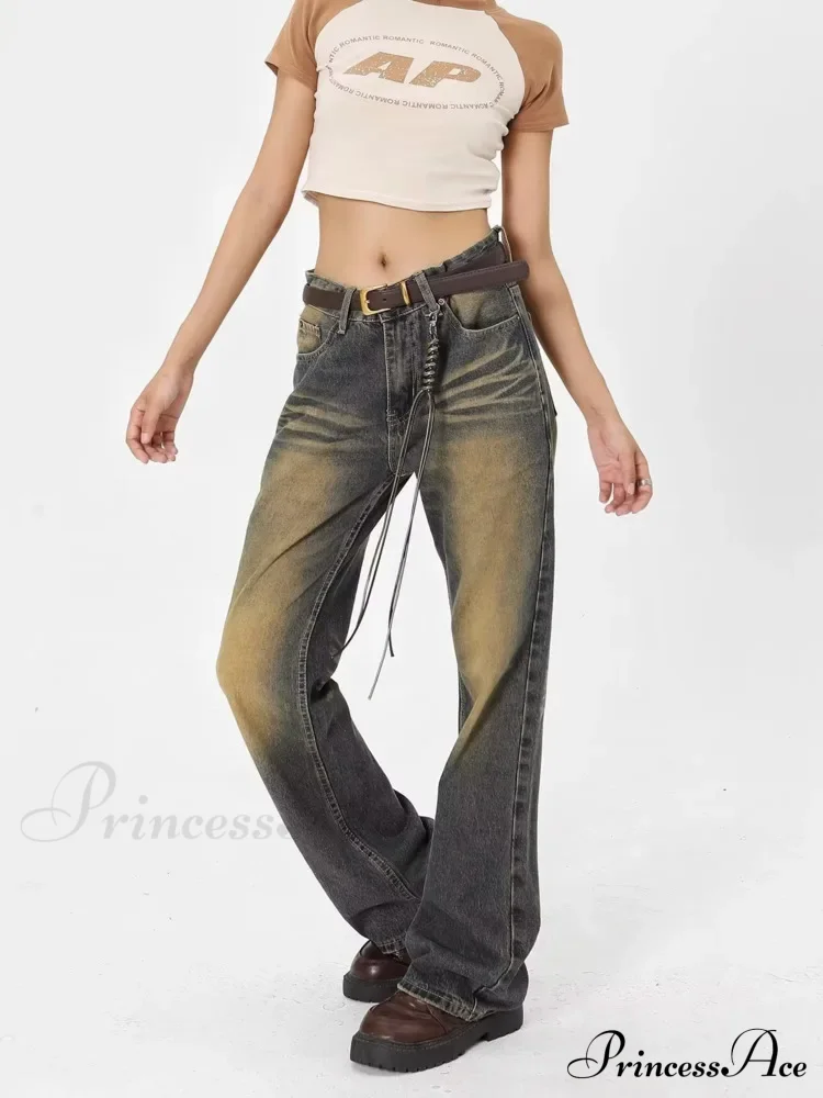 Wash Made Old Blue Micro Flared Retro Trendy Jean - Image 2