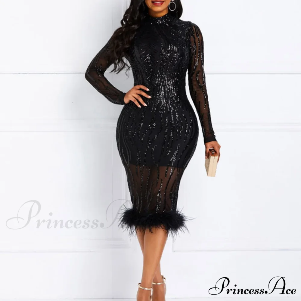 Elegant Luxury Vintage Floral Embroidered Mesh Patchwork O-Neck Dress - Image 5