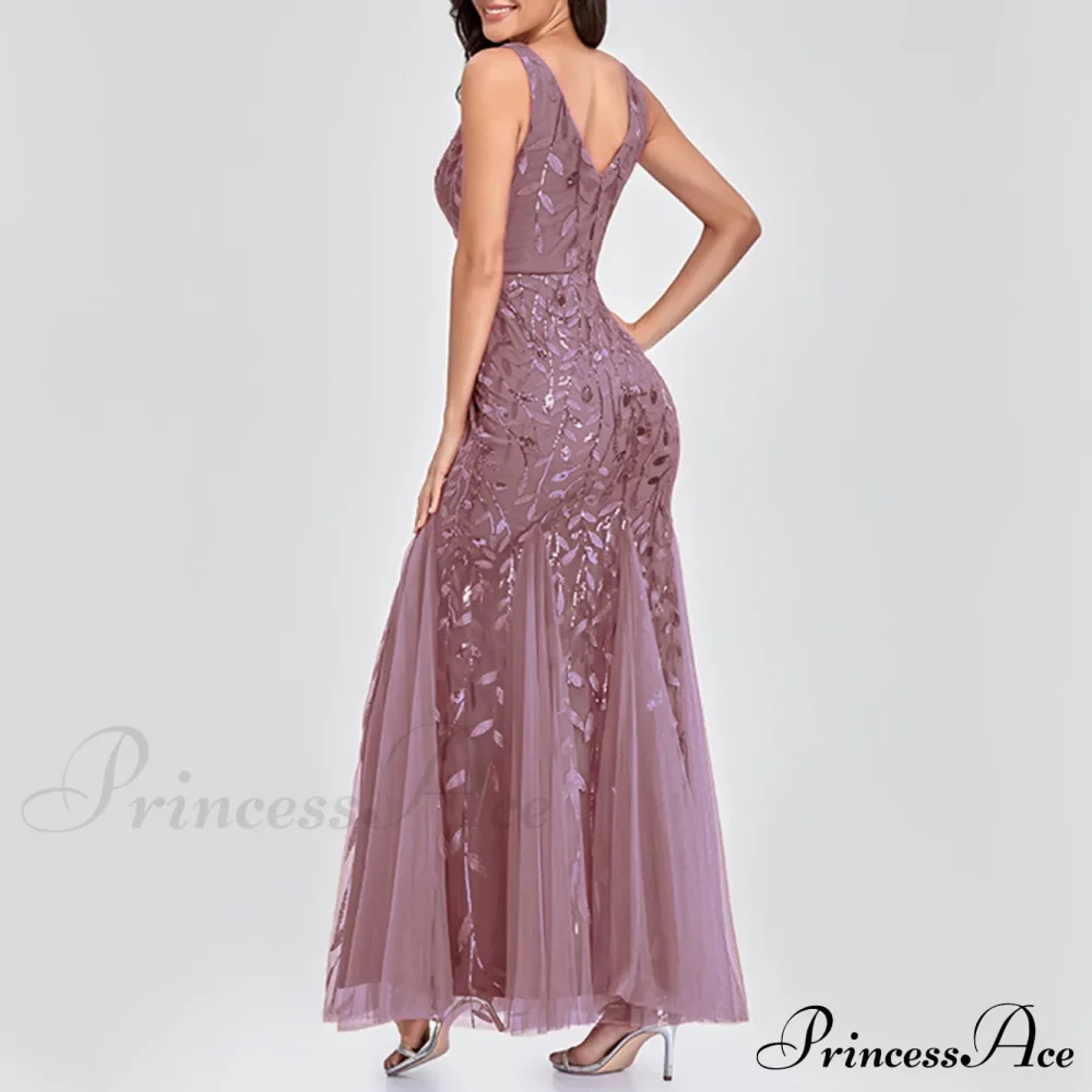 New Square-Collar Sequined Long-Sleeve Ruffle Hem Bodycon Evening Party Vestidos Dress - Image 8