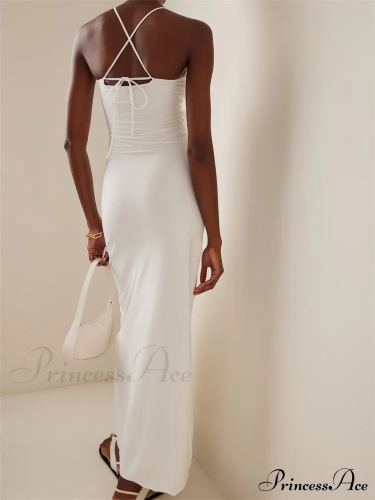 Women Sexy Halter Hollow Out Y2K Off Shoulder Backless Slim 3D Flowers Vestidos Night Party Clubwear - Image 6