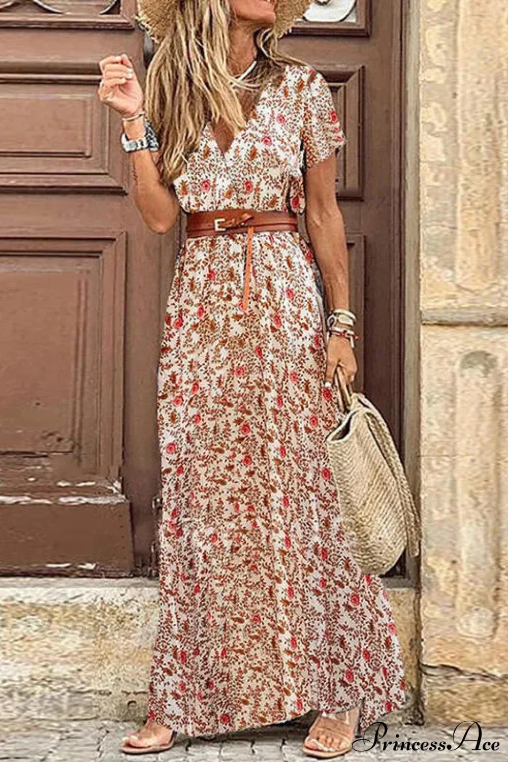 Autumn High Split Boho Maxi Dress - Image 6