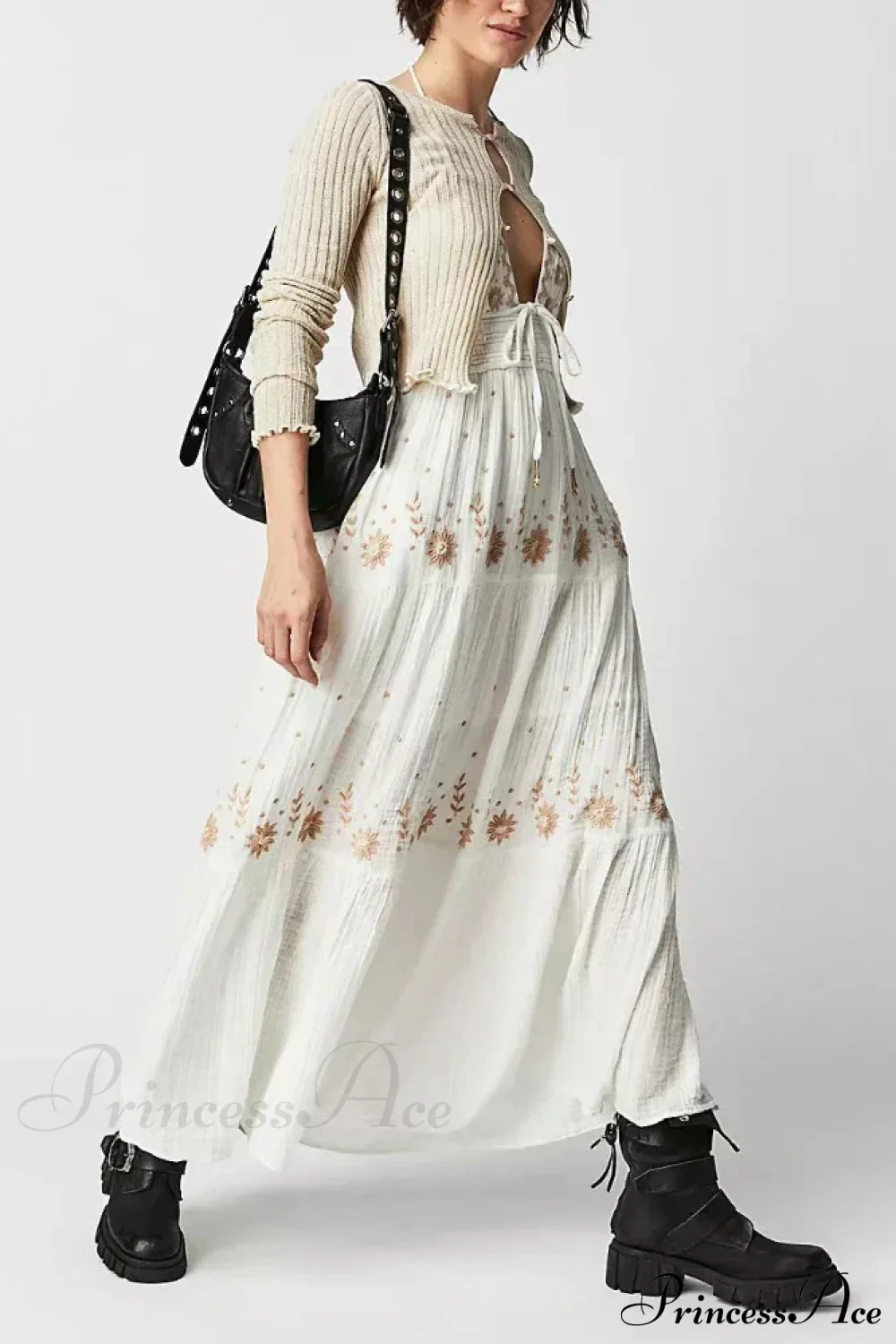 Bohemian Flower Beach Holiday Boho Dress