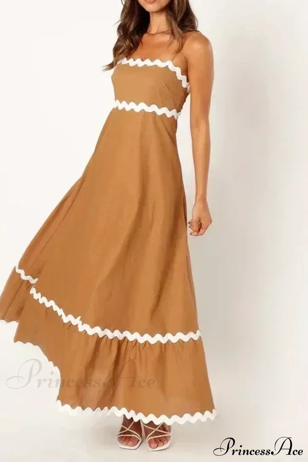 New Fashion Sexy Strapless Strap Women Long Boho Dress - Image 5