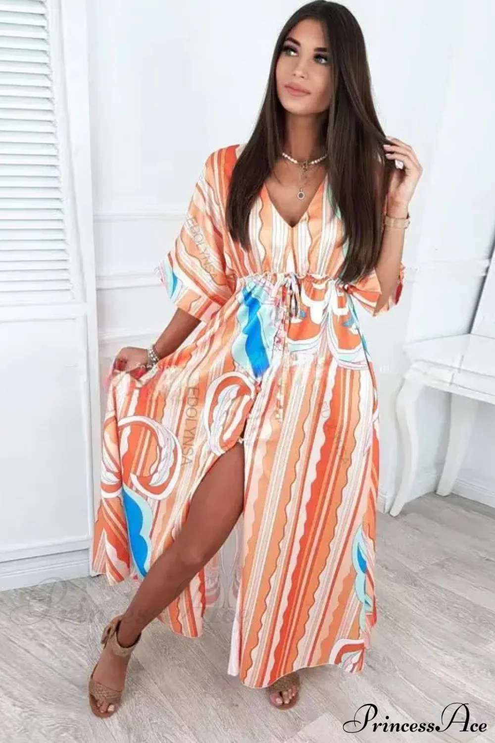 Summer Elegant Gorgeous Printing Long Party Boho Dress - Image 11