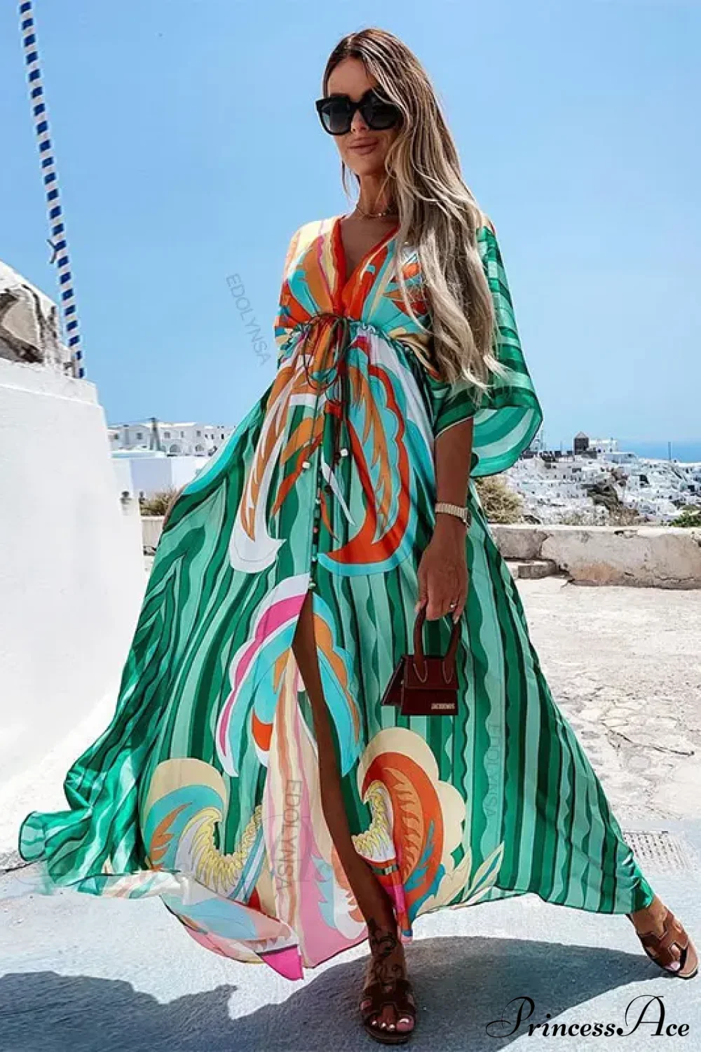 Summer Elegant Gorgeous Printing Long Party Boho Dress - Image 3