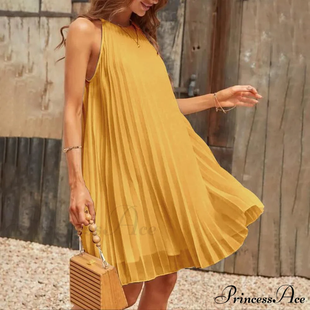 Casual Loose O Neck Mini Dress - Image 4